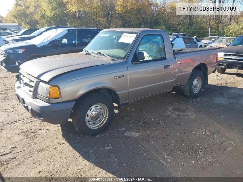 2003 Ford Ranger Xl/Xlt VIN: 1FTYR10D33PB10909 Lot: 40757697