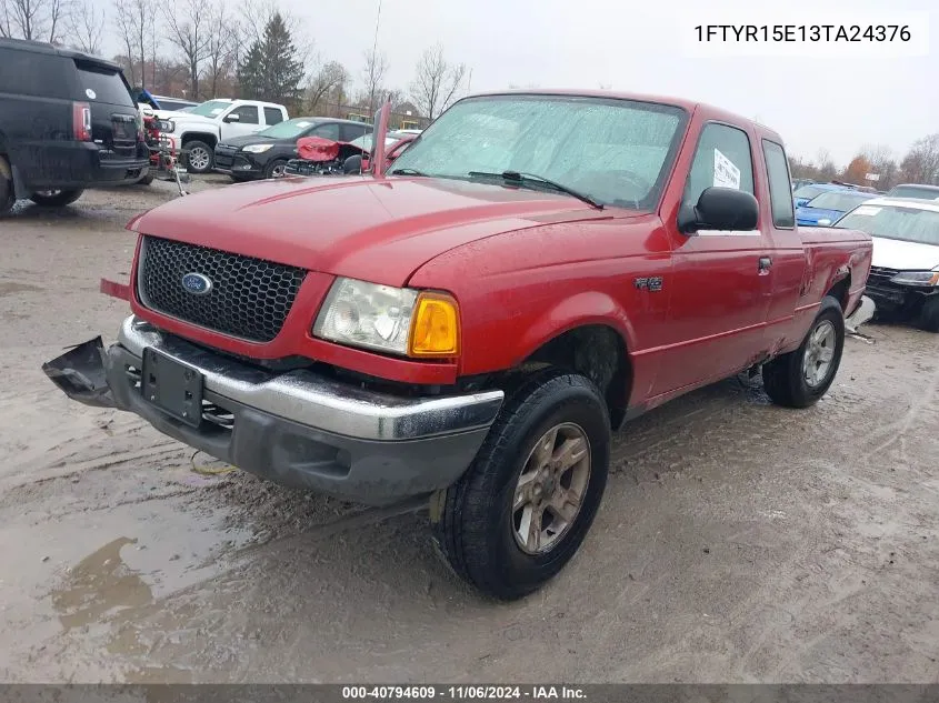 2003 Ford Ranger Xlt VIN: 1FTYR15E13TA24376 Lot: 40794609