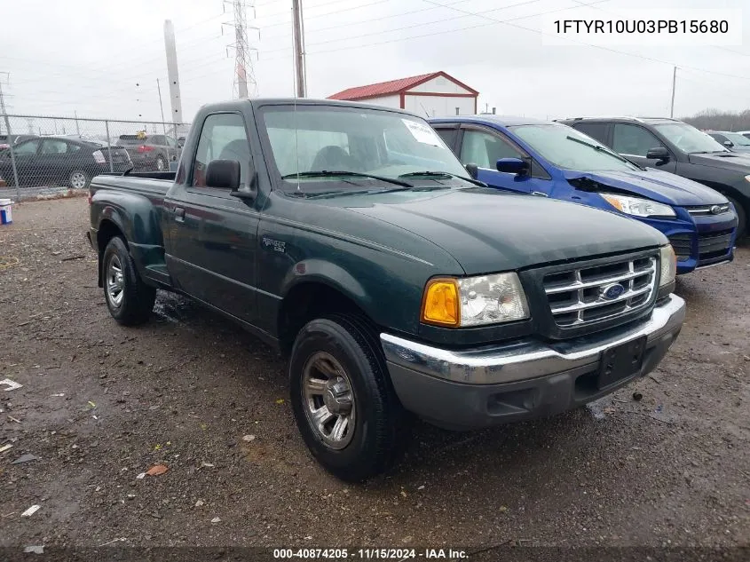 2003 Ford Ranger Edge/Xl/Xlt VIN: 1FTYR10U03PB15680 Lot: 40874205