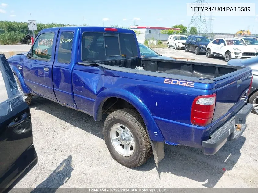 2004 Ford Ranger VIN: 1FTYR44U04PA15589 Lot: 12048454