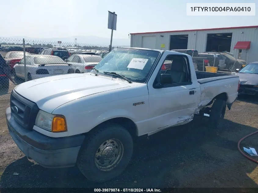 2004 Ford Ranger Xl/Xlt VIN: 1FTYR10D04PA60410 Lot: 39879874