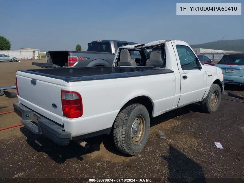 2004 Ford Ranger Xl/Xlt VIN: 1FTYR10D04PA60410 Lot: 39879874