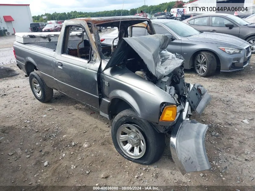 2004 Ford Ranger Xl/Xlt VIN: 1FTYR10D44PA06804 Lot: 40036080