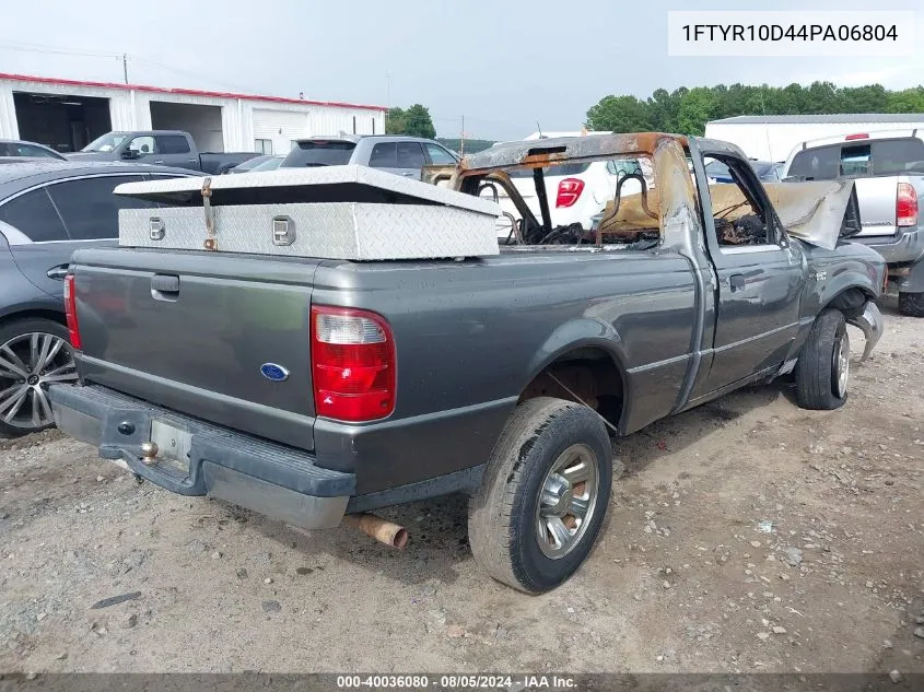 2004 Ford Ranger Xl/Xlt VIN: 1FTYR10D44PA06804 Lot: 40036080