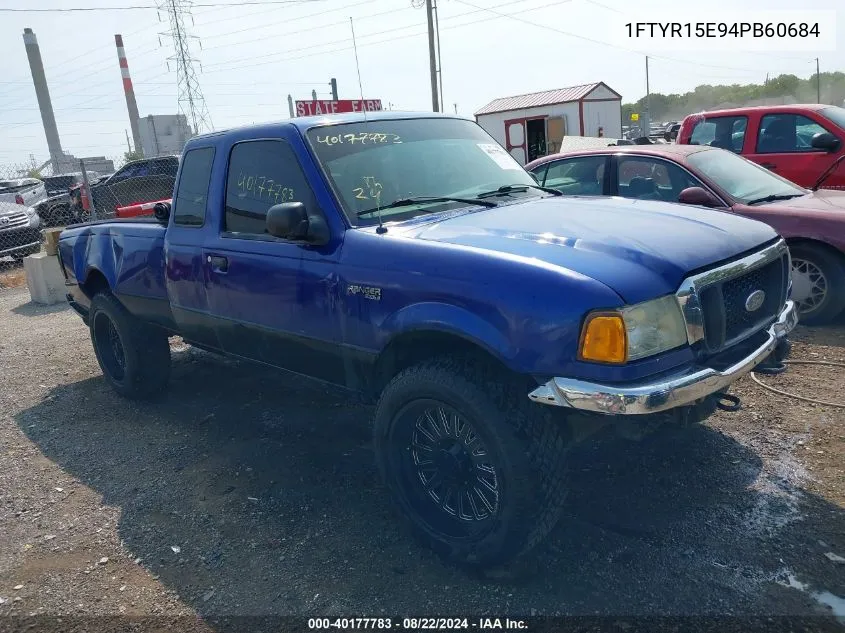 2004 Ford Ranger Xlt VIN: 1FTYR15E94PB60684 Lot: 40177783