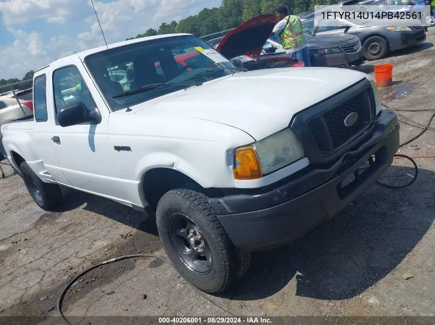 2004 Ford Ranger Edge/Tremor/Xl/Xlt VIN: 1FTYR14U14PB42561 Lot: 40206001