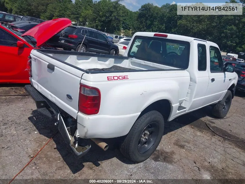 2004 Ford Ranger Edge/Tremor/Xl/Xlt VIN: 1FTYR14U14PB42561 Lot: 40206001