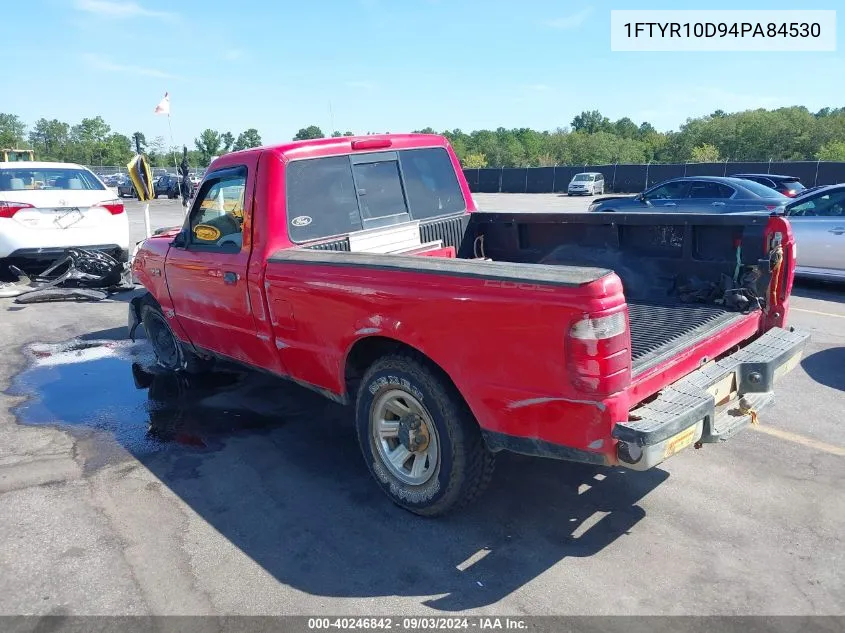 2004 Ford Ranger Xl/Xlt VIN: 1FTYR10D94PA84530 Lot: 40246842