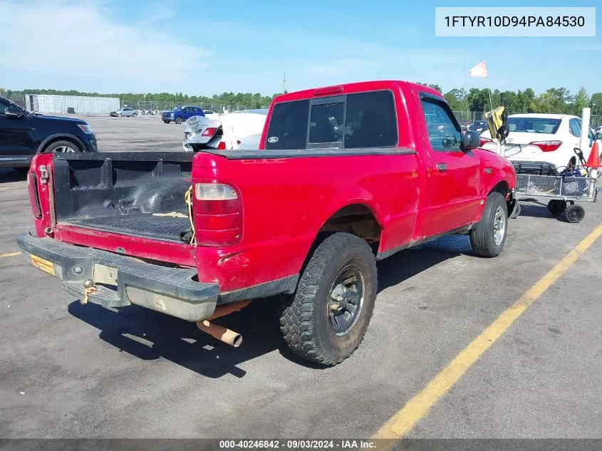 2004 Ford Ranger Xl/Xlt VIN: 1FTYR10D94PA84530 Lot: 40246842