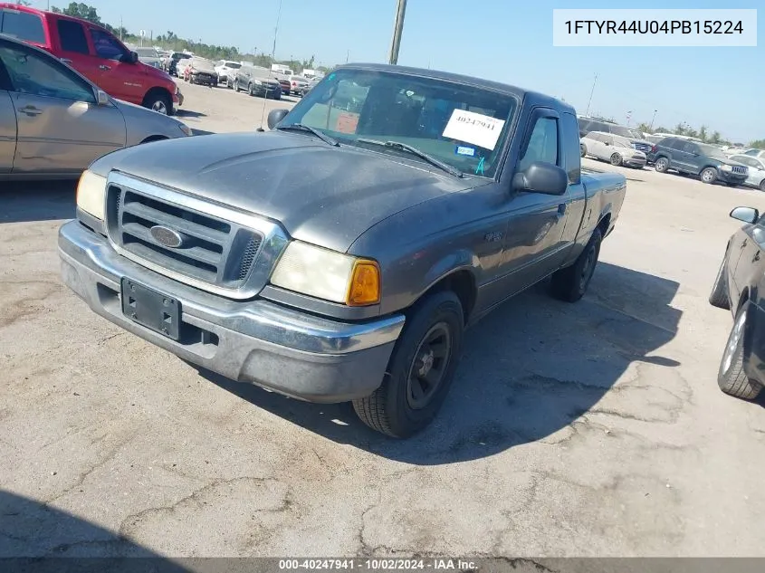 2004 Ford Ranger Edge/Tremor/Xlt VIN: 1FTYR44U04PB15224 Lot: 40247941