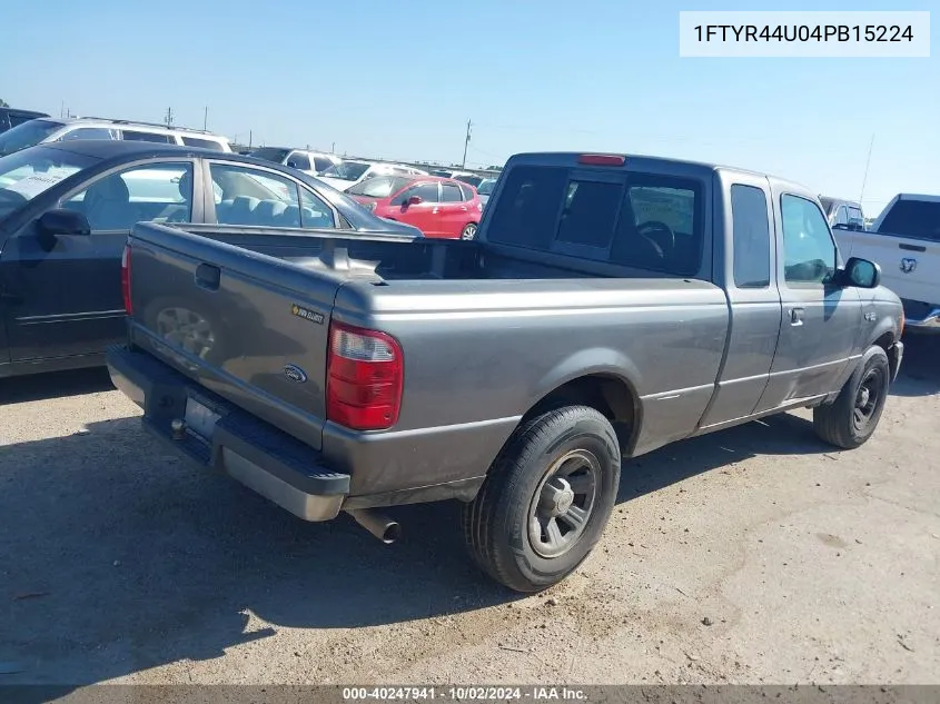 2004 Ford Ranger Edge/Tremor/Xlt VIN: 1FTYR44U04PB15224 Lot: 40247941