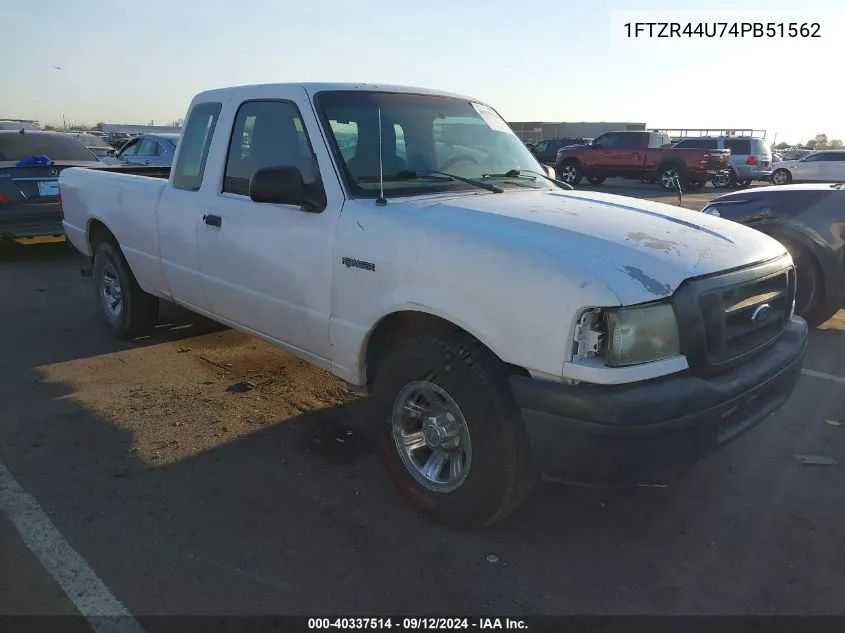 2004 Ford Ranger Edge/Tremor/Xlt VIN: 1FTZR44U74PB51562 Lot: 40337514