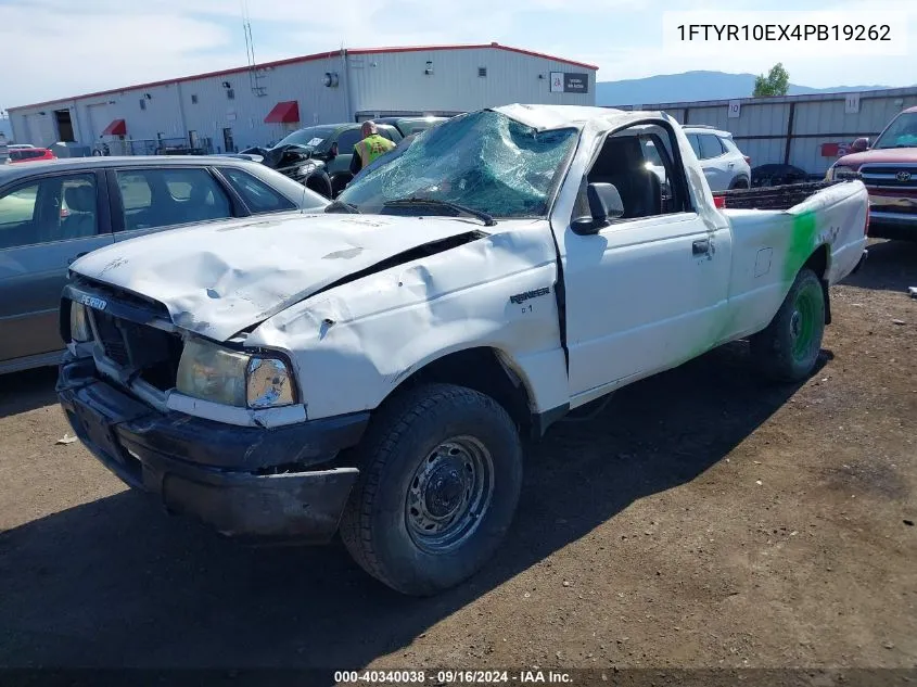 2004 Ford Ranger Unique Fleet VIN: 1FTYR10EX4PB19262 Lot: 40340038