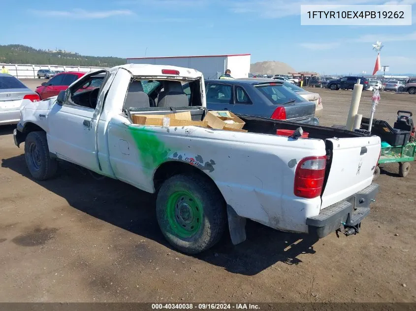 2004 Ford Ranger Unique Fleet VIN: 1FTYR10EX4PB19262 Lot: 40340038