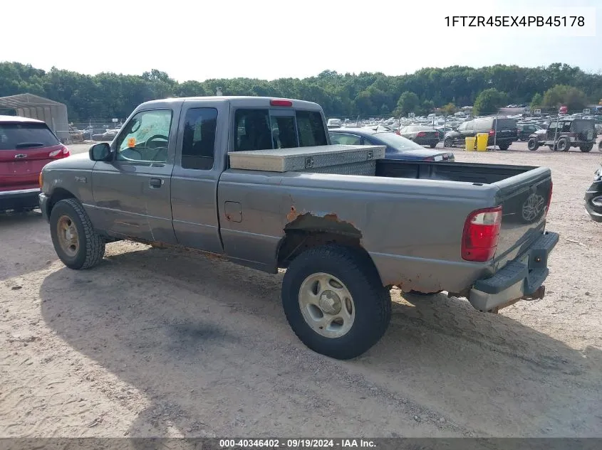 2004 Ford Ranger Edge/Tremor/Xlt VIN: 1FTZR45EX4PB45178 Lot: 40346402