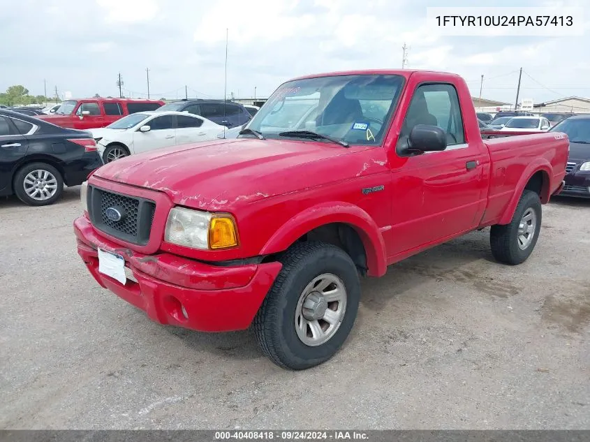 2004 Ford Ranger Edge/Xl/Xlt VIN: 1FTYR10U24PA57413 Lot: 40408418