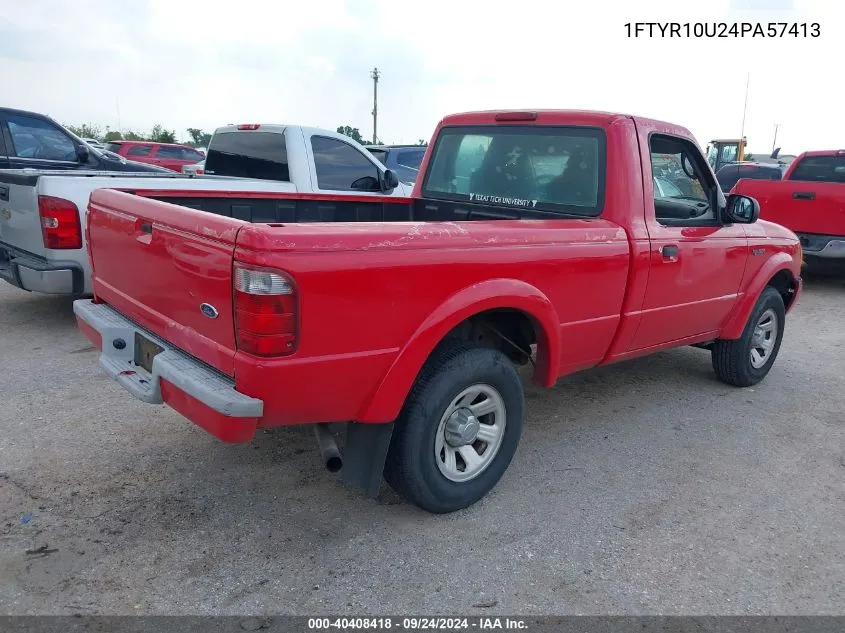 2004 Ford Ranger Edge/Xl/Xlt VIN: 1FTYR10U24PA57413 Lot: 40408418