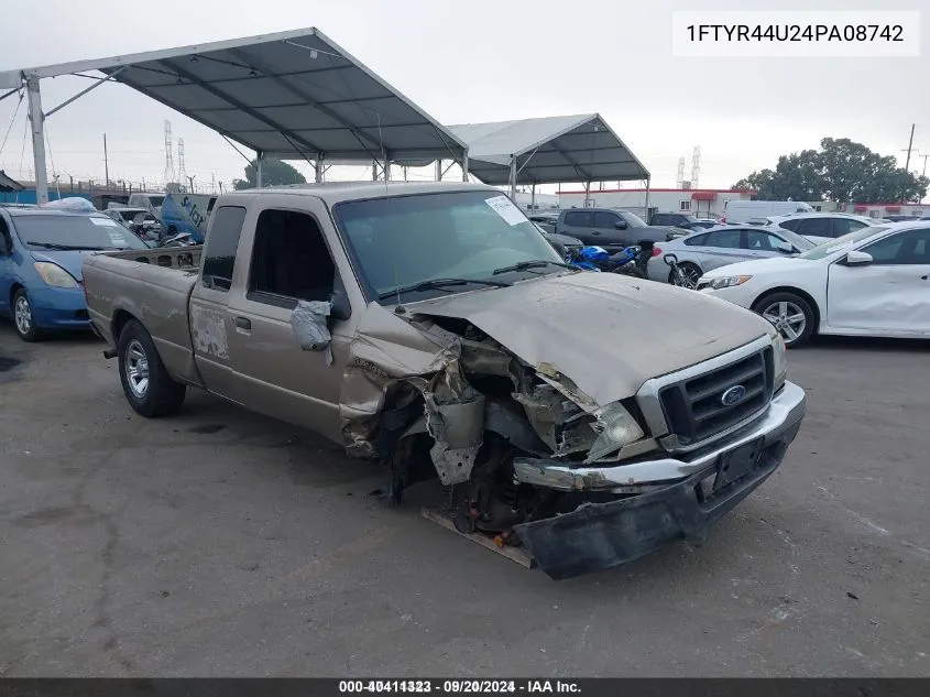 2004 Ford Ranger Edge/Tremor/Xlt VIN: 1FTYR44U24PA08742 Lot: 40411323