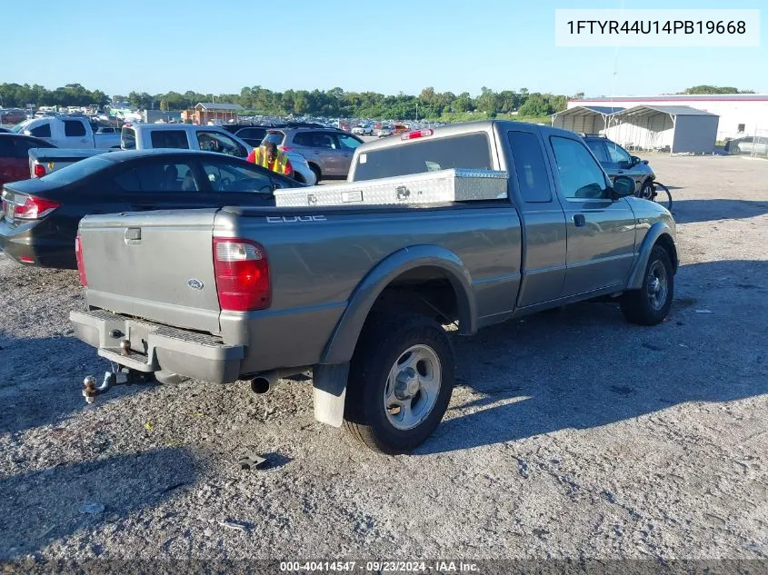 1FTYR44U14PB19668 2004 Ford Ranger Super Cab