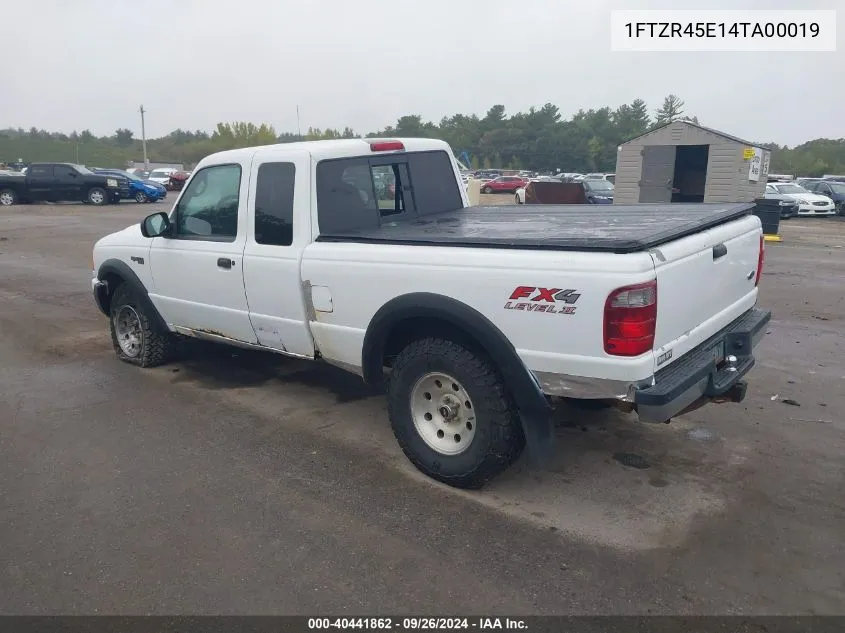 2004 Ford Ranger Edge/Tremor/Xlt VIN: 1FTZR45E14TA00019 Lot: 40441862