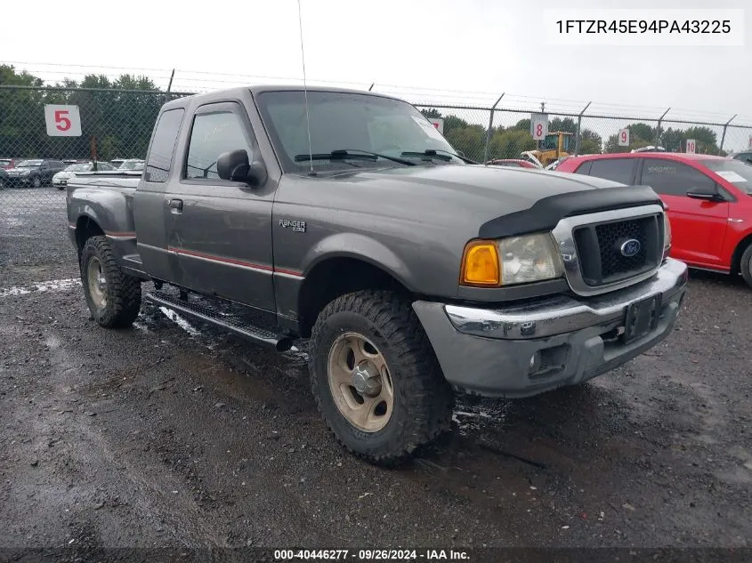 2004 Ford Ranger Edge/Tremor/Xlt VIN: 1FTZR45E94PA43225 Lot: 40446277