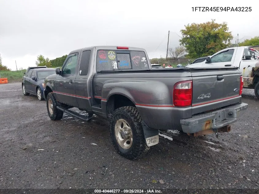 2004 Ford Ranger Edge/Tremor/Xlt VIN: 1FTZR45E94PA43225 Lot: 40446277