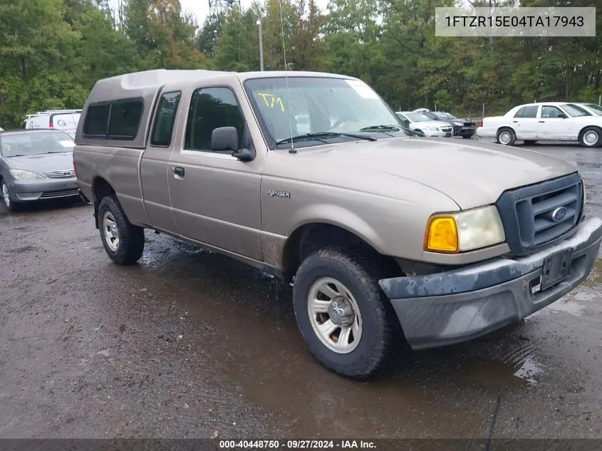 2004 Ford Ranger Xlt VIN: 1FTZR15E04TA17943 Lot: 40448750