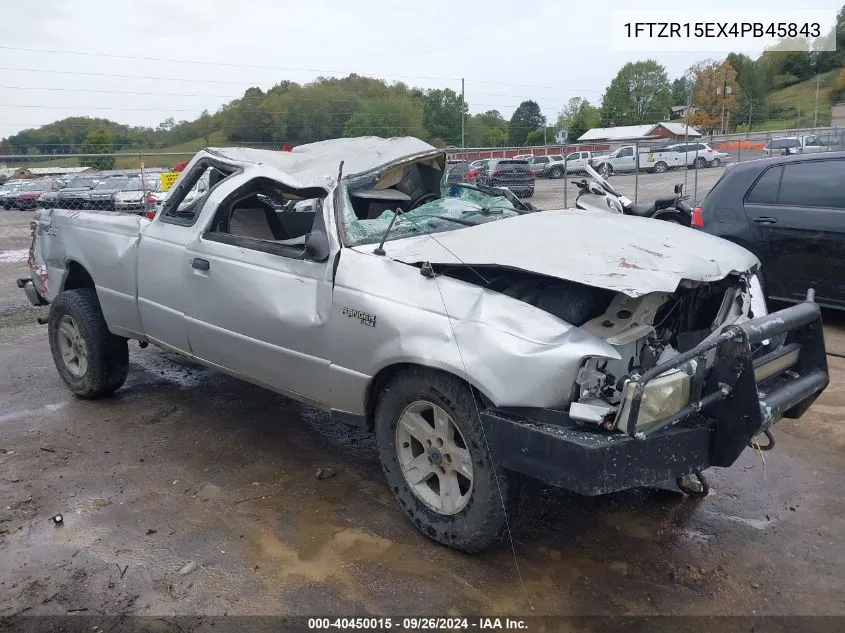 2004 Ford Ranger Xlt VIN: 1FTZR15EX4PB45843 Lot: 40450015