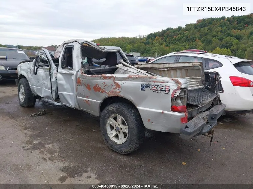 2004 Ford Ranger Xlt VIN: 1FTZR15EX4PB45843 Lot: 40450015