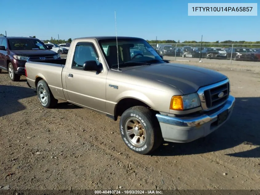 2004 Ford Ranger Edge/Xl/Xlt VIN: 1FTYR10U14PA65857 Lot: 40493724