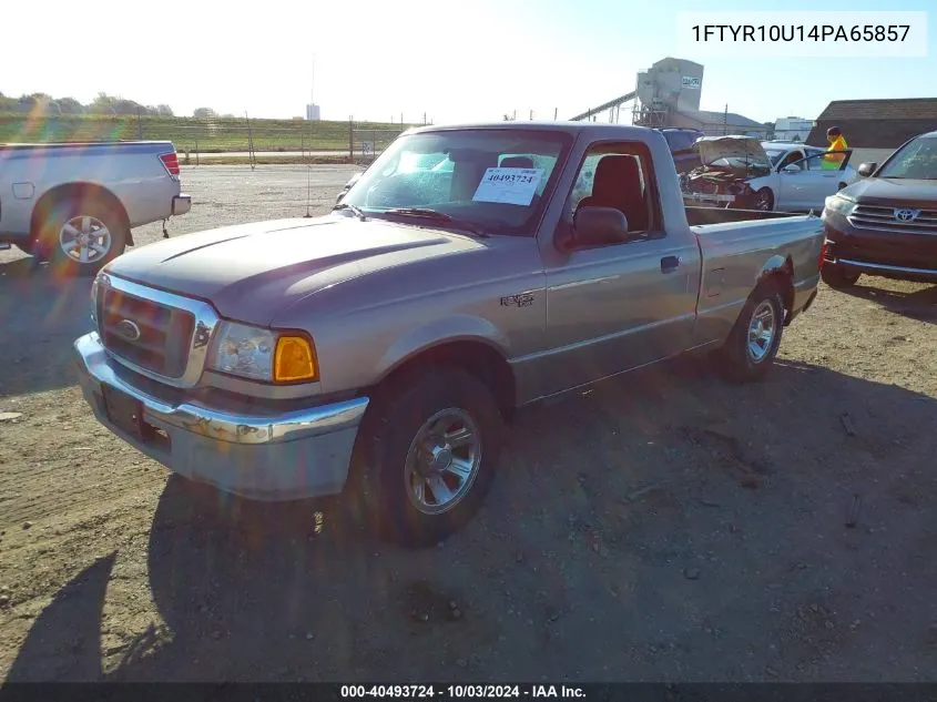 2004 Ford Ranger Edge/Xl/Xlt VIN: 1FTYR10U14PA65857 Lot: 40493724