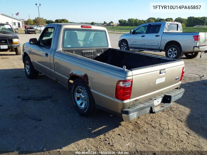 2004 Ford Ranger Edge/Xl/Xlt VIN: 1FTYR10U14PA65857 Lot: 40493724