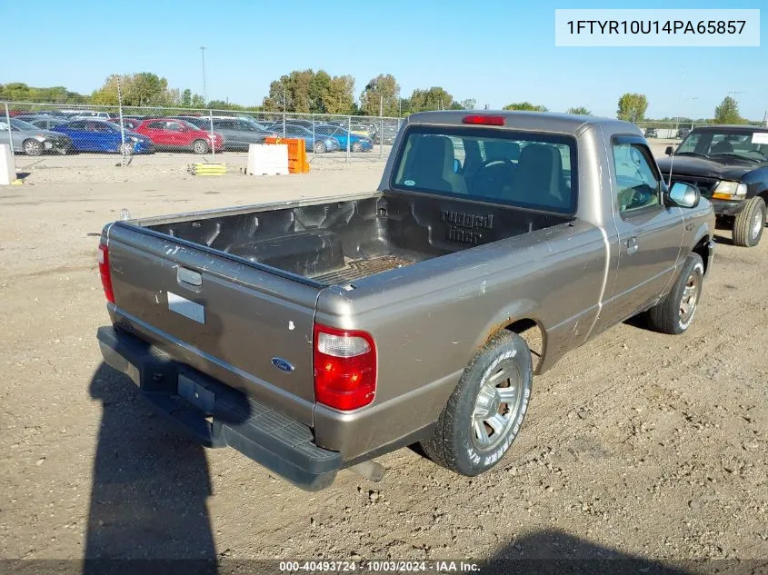 2004 Ford Ranger Edge/Xl/Xlt VIN: 1FTYR10U14PA65857 Lot: 40493724