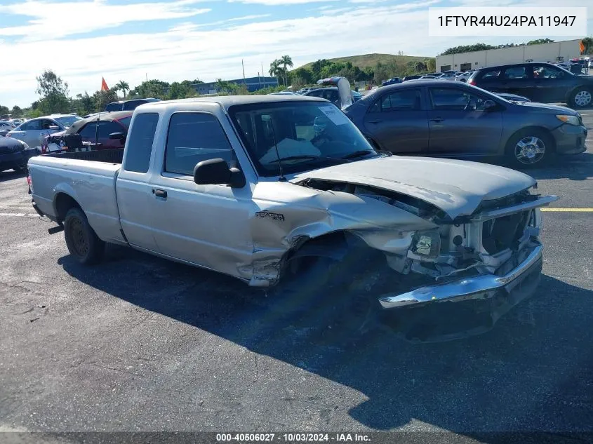 2004 Ford Ranger Edge/Tremor/Xlt VIN: 1FTYR44U24PA11947 Lot: 40506027