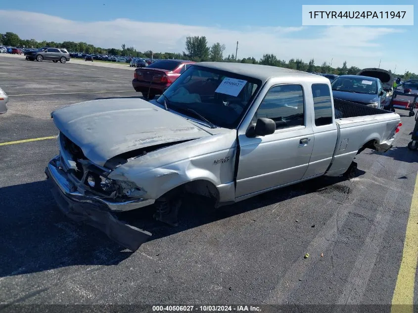 2004 Ford Ranger Edge/Tremor/Xlt VIN: 1FTYR44U24PA11947 Lot: 40506027