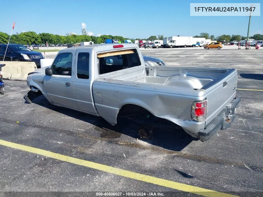 2004 Ford Ranger Edge/Tremor/Xlt VIN: 1FTYR44U24PA11947 Lot: 40506027