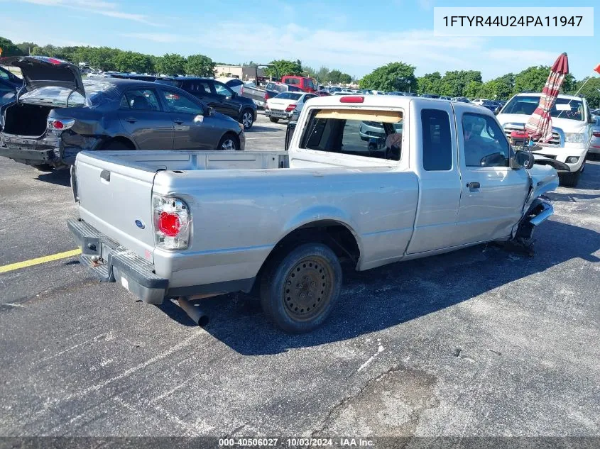 2004 Ford Ranger Edge/Tremor/Xlt VIN: 1FTYR44U24PA11947 Lot: 40506027