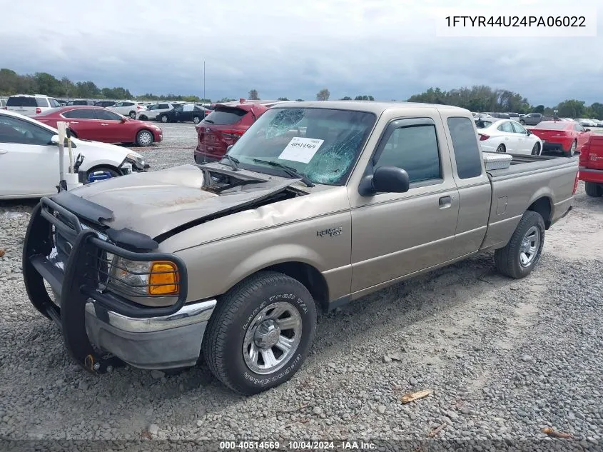 2004 Ford Ranger Edge/Tremor/Xlt VIN: 1FTYR44U24PA06022 Lot: 40514569