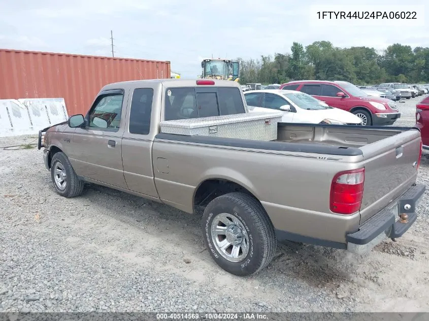 2004 Ford Ranger Edge/Tremor/Xlt VIN: 1FTYR44U24PA06022 Lot: 40514569