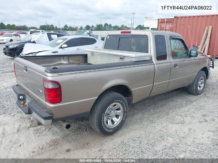 2004 Ford Ranger Edge/Tremor/Xlt VIN: 1FTYR44U24PA06022 Lot: 40514569