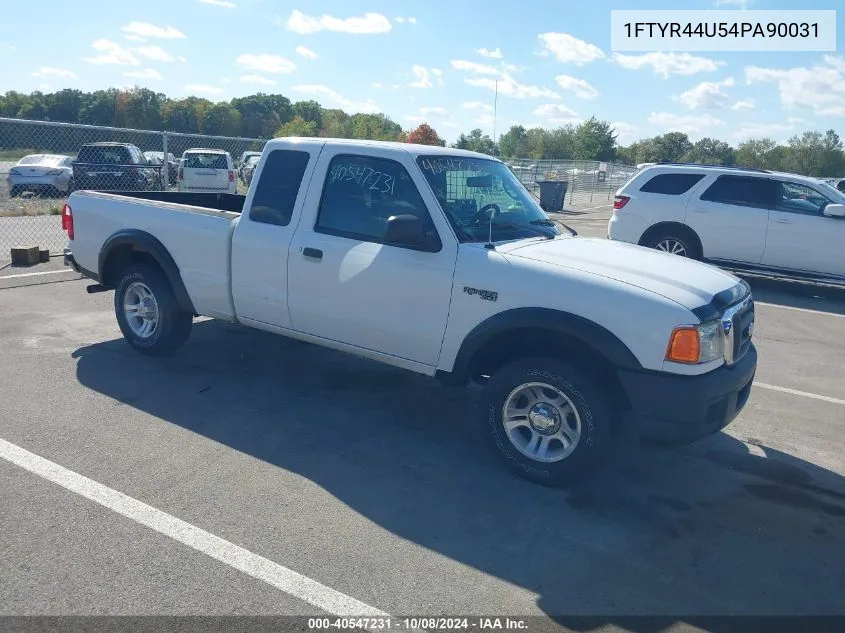 2004 Ford Ranger Edge/Tremor/Xlt VIN: 1FTYR44U54PA90031 Lot: 40547231