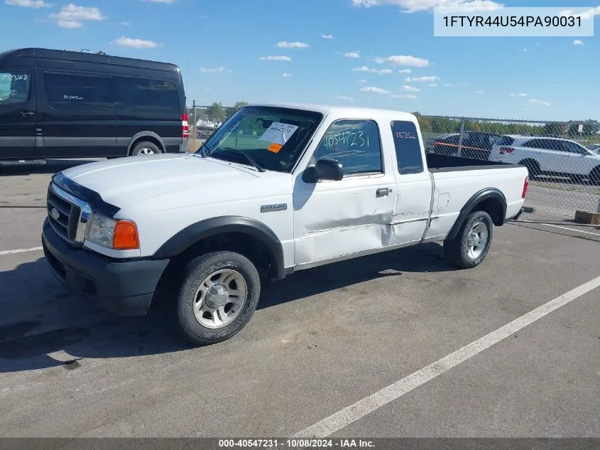 2004 Ford Ranger Edge/Tremor/Xlt VIN: 1FTYR44U54PA90031 Lot: 40547231