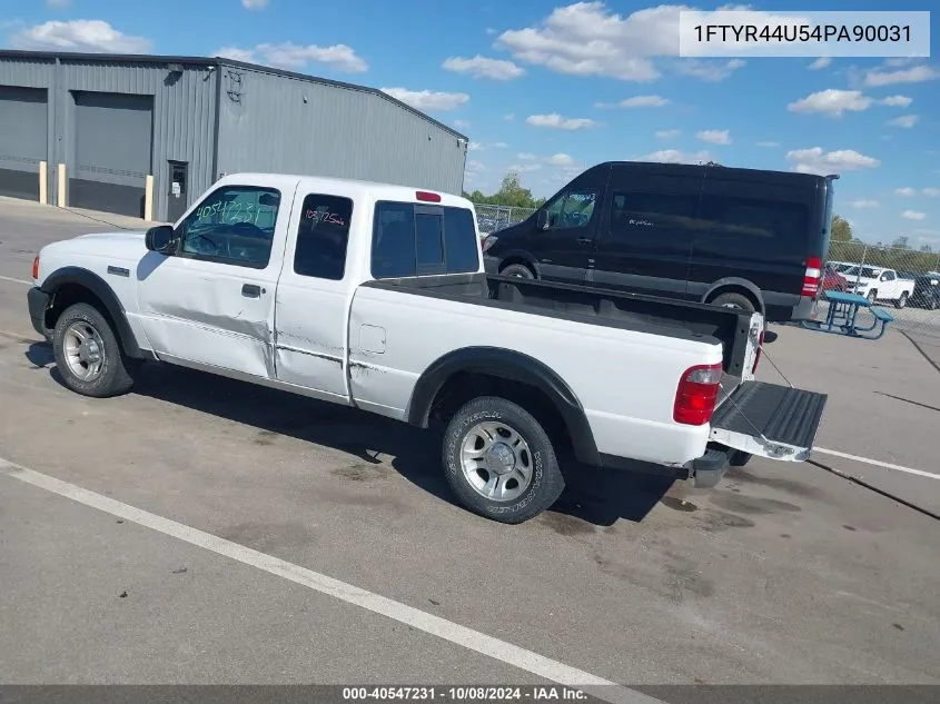 2004 Ford Ranger Edge/Tremor/Xlt VIN: 1FTYR44U54PA90031 Lot: 40547231