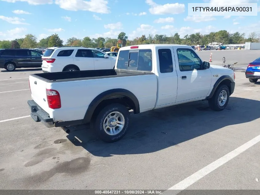 2004 Ford Ranger Edge/Tremor/Xlt VIN: 1FTYR44U54PA90031 Lot: 40547231