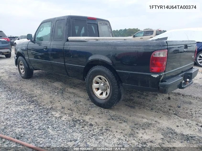 2004 Ford Ranger Edge/Tremor/Xl/Xlt VIN: 1FTYR14U64TA00374 Lot: 40564677