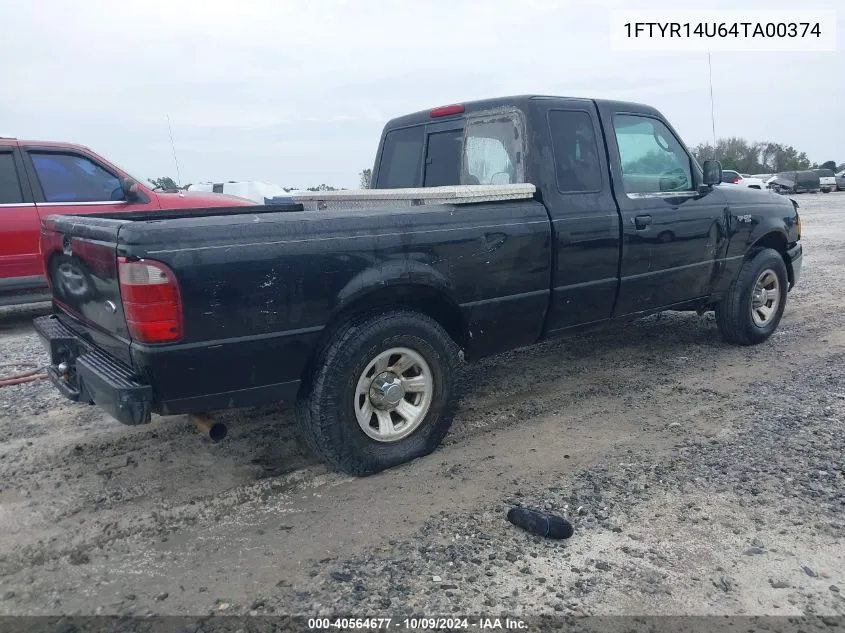 2004 Ford Ranger Edge/Tremor/Xl/Xlt VIN: 1FTYR14U64TA00374 Lot: 40564677