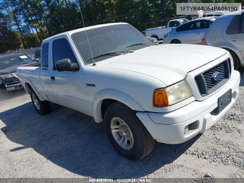 2004 Ford Ranger Edge/Tremor/Xlt VIN: 1FTYR44U64PA05150 Lot: 40616153