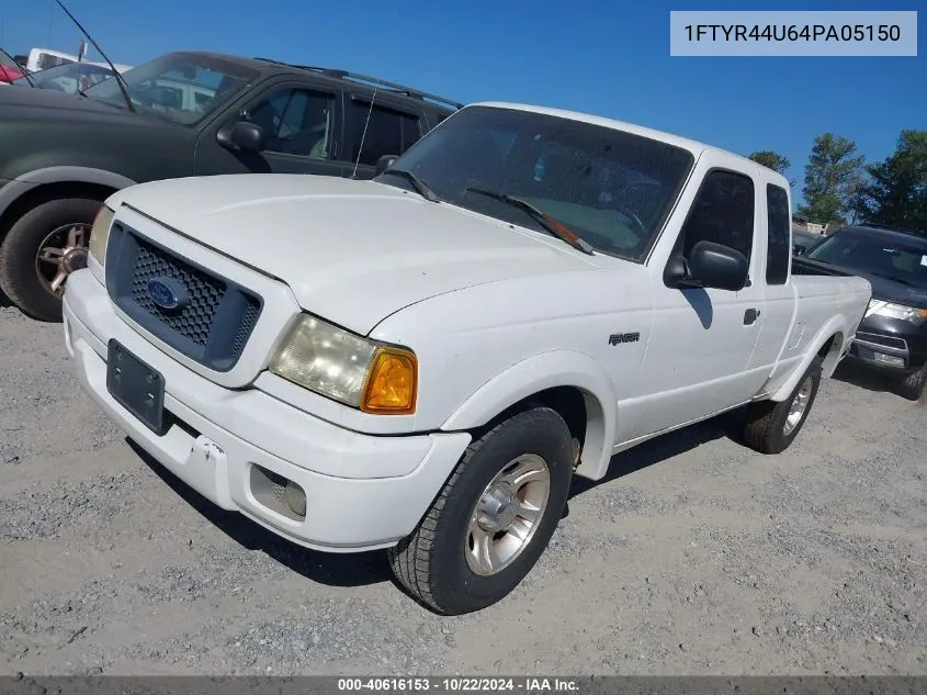 2004 Ford Ranger Edge/Tremor/Xlt VIN: 1FTYR44U64PA05150 Lot: 40616153