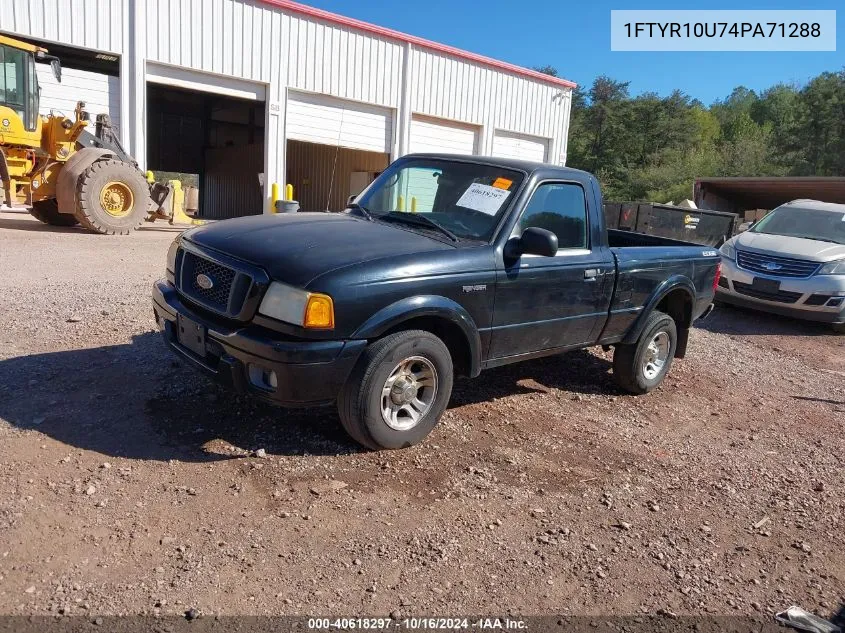 2004 Ford Ranger Edge/Xl/Xlt VIN: 1FTYR10U74PA71288 Lot: 40618297