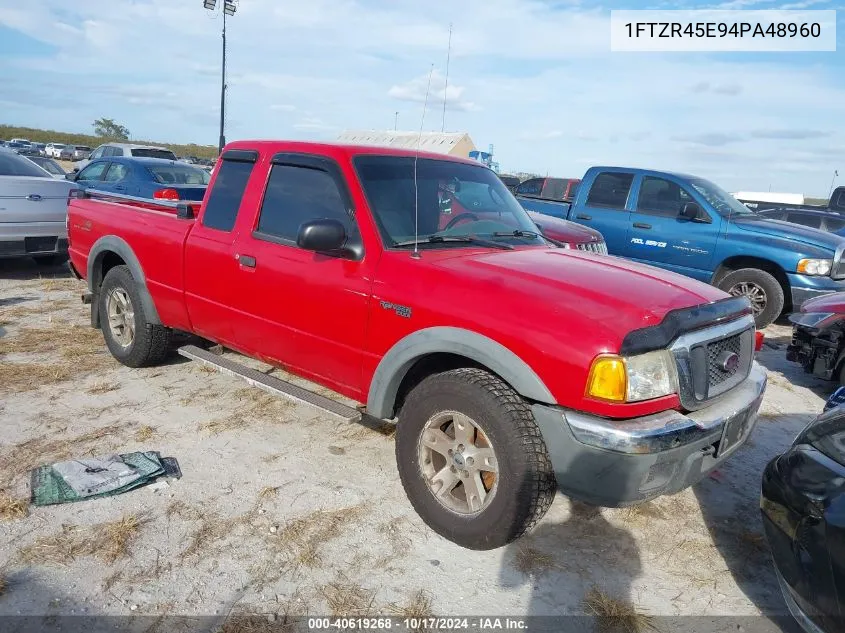 2004 Ford Ranger Edge/Tremor/Xlt VIN: 1FTZR45E94PA48960 Lot: 40619268